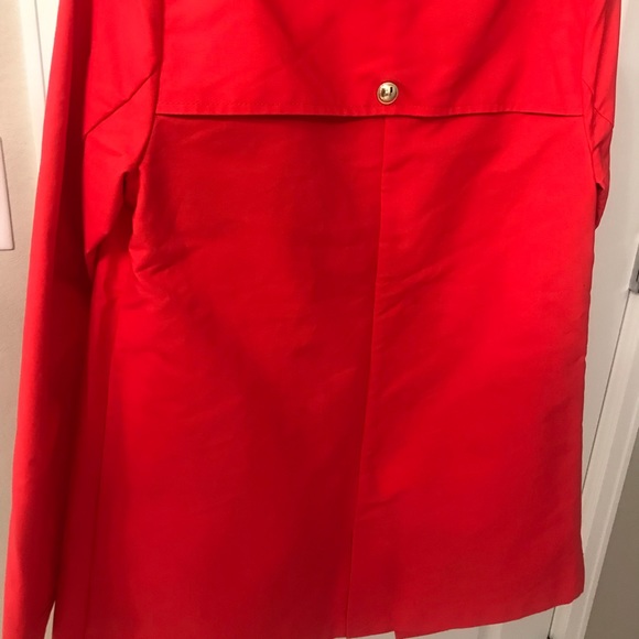 Tommy Hilfiger Red Raincoat Hooded Sz XS Gold - Picture 6 of 8